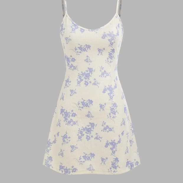 플로랄 미니 원피스