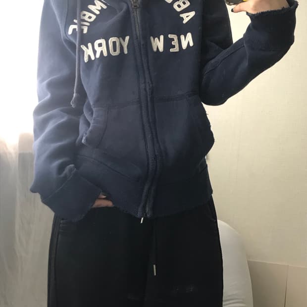 아베크롬비 네이비 후드집업