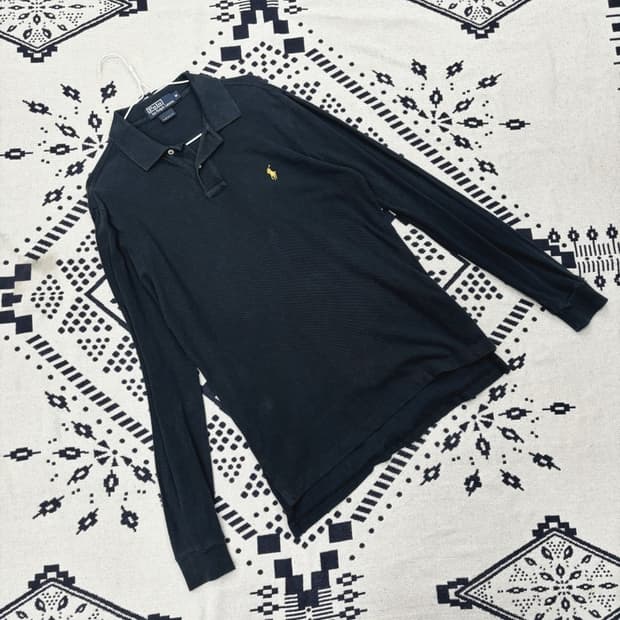 폴로 랄프로렌 커스텀핏 네이비 긴팔카라티 M P00015