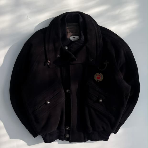 롱샴 80s 울 봄버 자켓