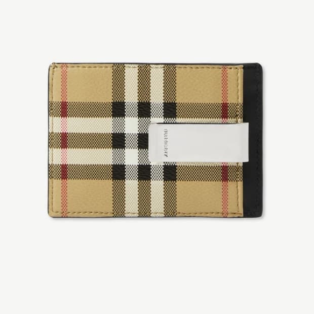 버버리 체크 가드지갑 머니클립