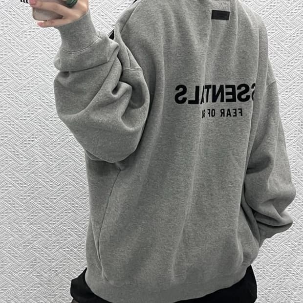 피어오브갓 에센셜 빈티지 모던 캐주얼 백로고 맨투맨 XXL C10547