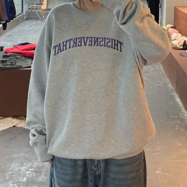 디스이즈네버댓 퍼플로고 맨투맨 H2333