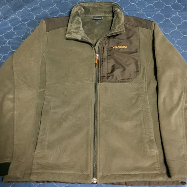 (빈티지) 영원아웃도어 등산용 안감기모 플리스 집업자켓 올리브 (M)