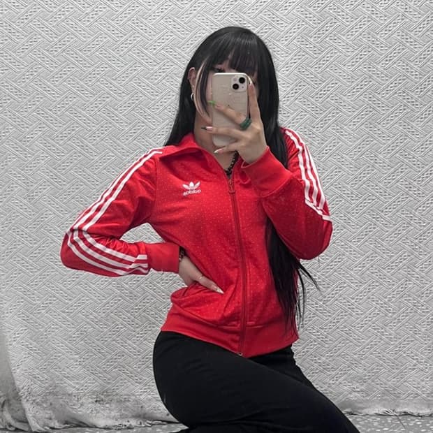 아디다스 Y2K 00's 러블리힙 땡땡이 져지 집업 95 C09206