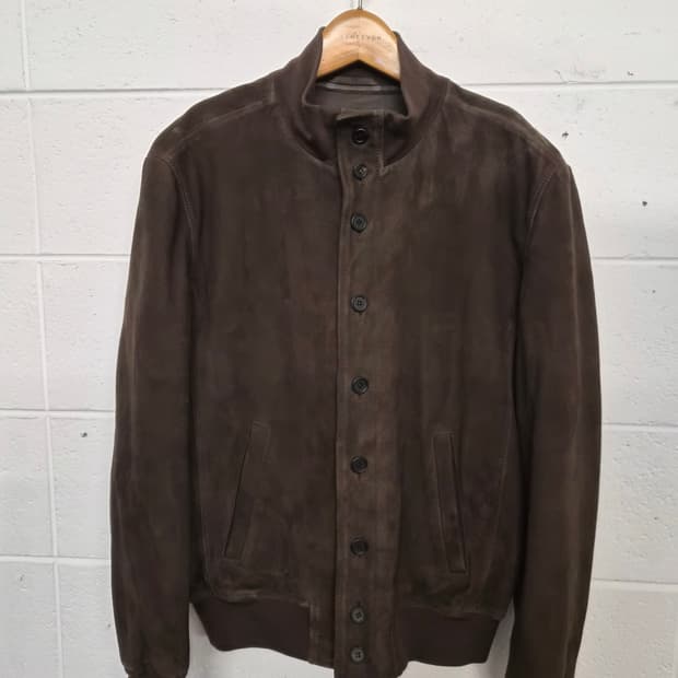 48) PELIKAMO 스웨이드 레더 자켓 팝니다