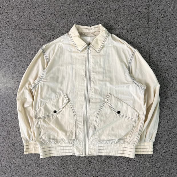 vintage ivory nylon jacket 