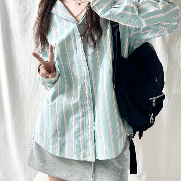 폴로 멀티포니 스트라이프 셔츠