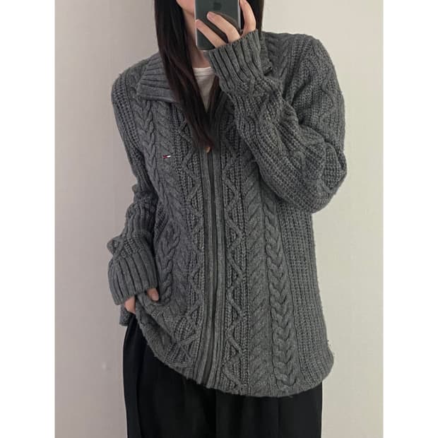 타미힐피거 니트집업