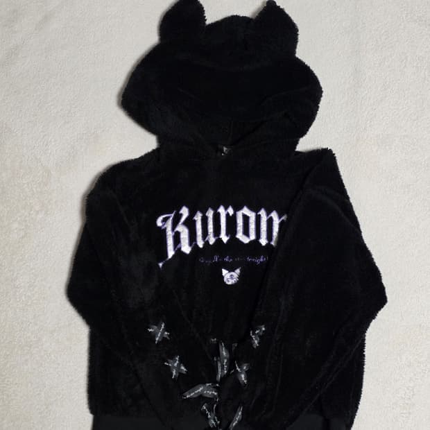 산리오 쿠로미 극세사 후드티 정품 쿠로미귀