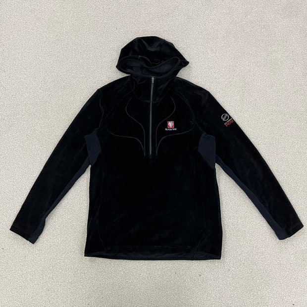 [100] 블랙야크 블랙 후리스 반집업 긴팔 티셔츠 0116M1