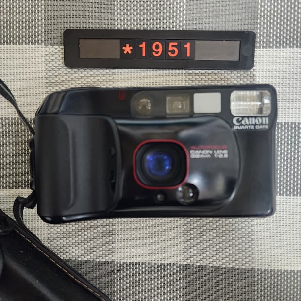 캐논 오토보이 3 필름카메라 데이터백 파우치포함