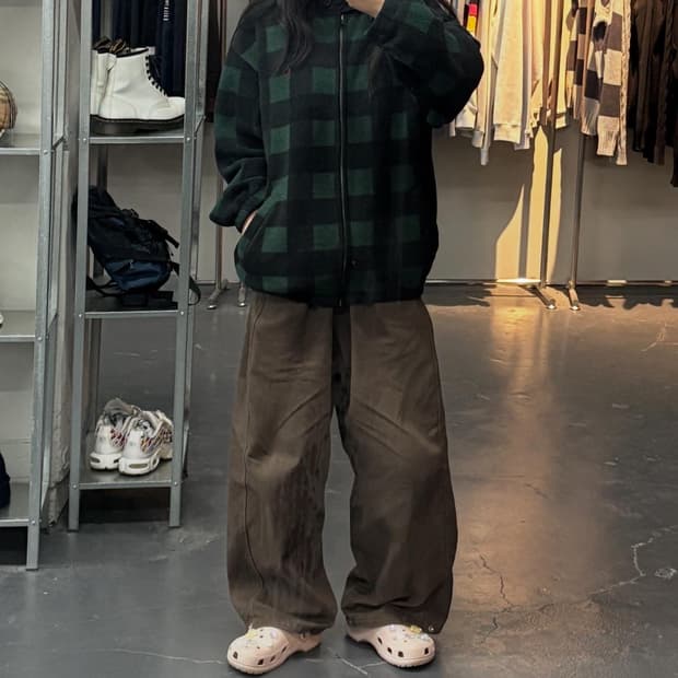 폴로랄프로렌 블랙와치 플리스 재킷 A2358