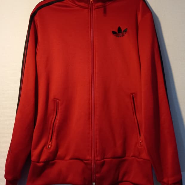 아디다스 파이어버드  빨검 레드 트랙탑 저지 져지집업 95/M