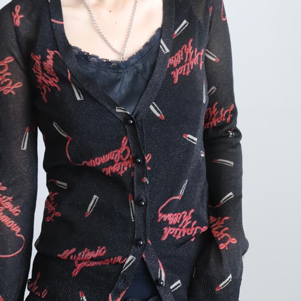 [Hysteric Glamour] Logo Sheer Cardigan