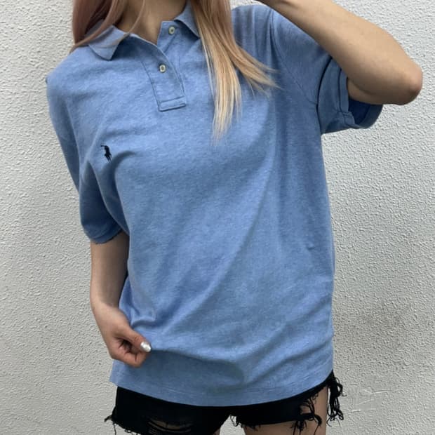 폴로 랄프로렌 네이비포니 소라 카라 티 XL