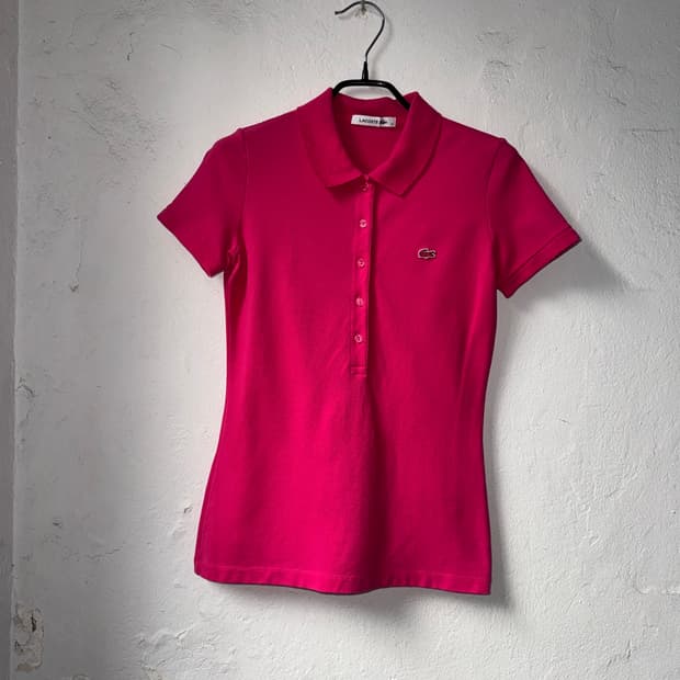 [34]lacoste 라코스테 핑크 반팔 카라티