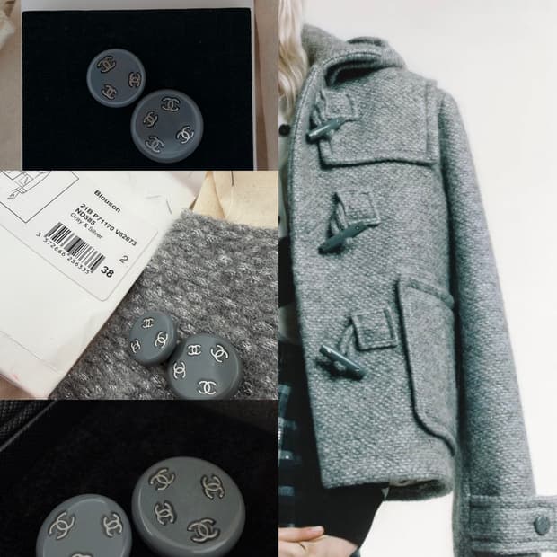 2021b / 샤넬 정품 버튼 리싸이클 이어링