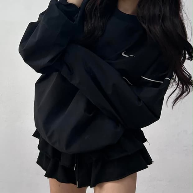 나이키 00s 올드스쿨 파이핑 웜업 윈드브레이커(L)