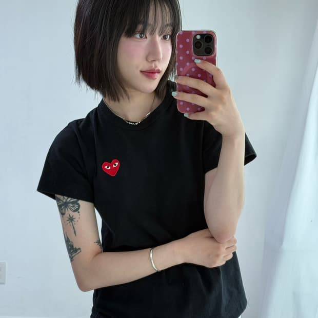 꼼데가르송 하트 와펜 반팔