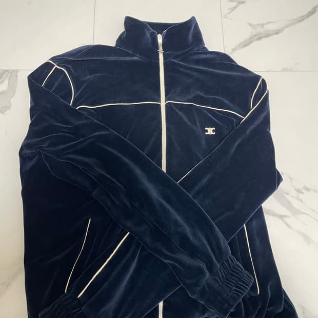 셀린느 벨벳 트리오페 트랙 자켓 M