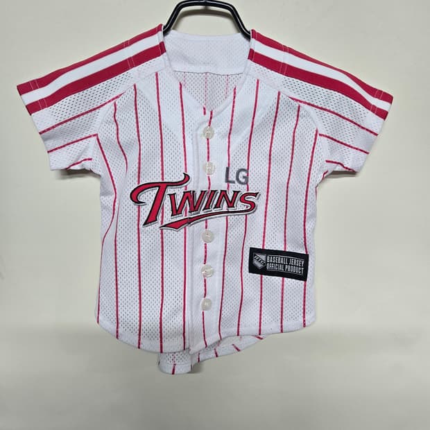 LG 트윈스 유니폼 키즈 야구 반팔 스트라이프 