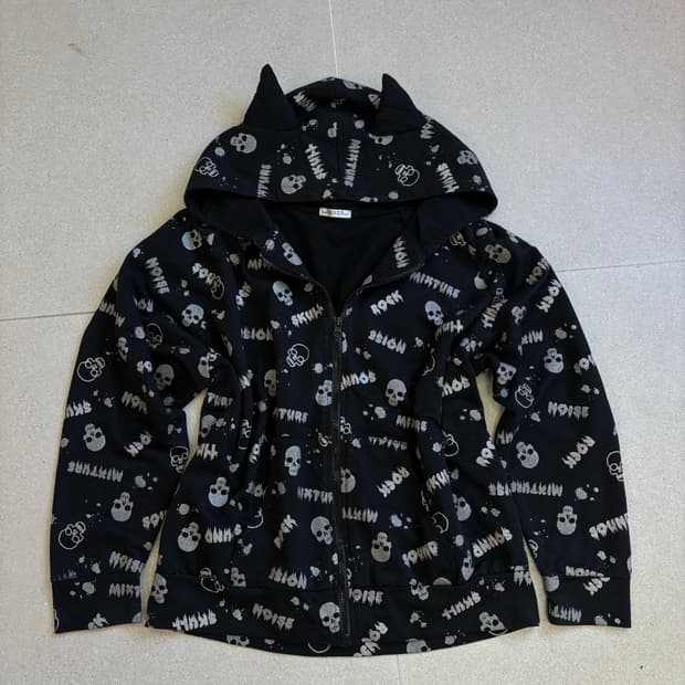 해골 악마뿔 후드집업