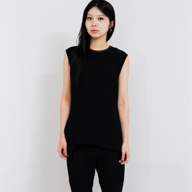 Helmut Lang Silk Bateau Sleeveless