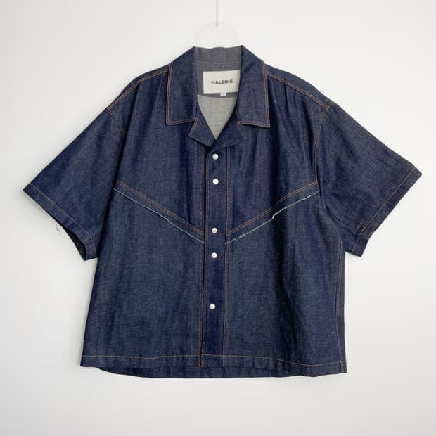 C1 알렌느 INDIGO V-cutoff shirts jacket 2