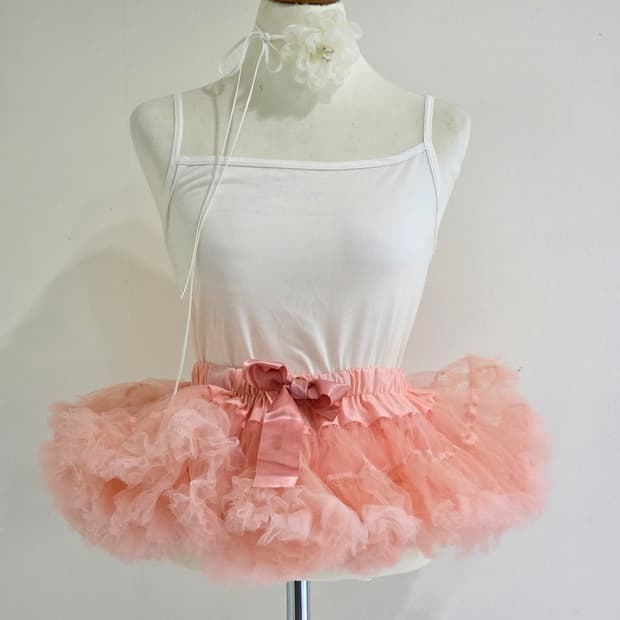 발레코어 핑크 캉캉 튜튜 로리타 스커트