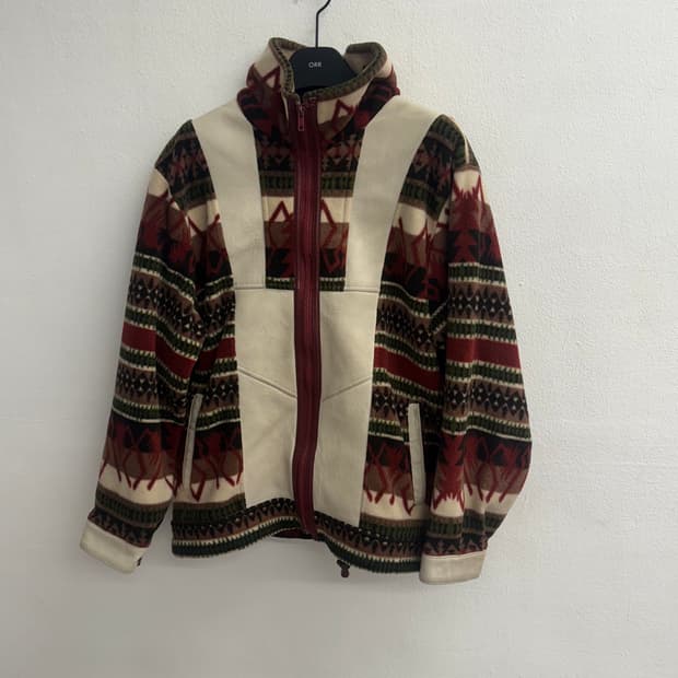 뉴질랜드램스킨(NZLAMBSKIN) 빈티지 나바호 집업 자켓 (L)