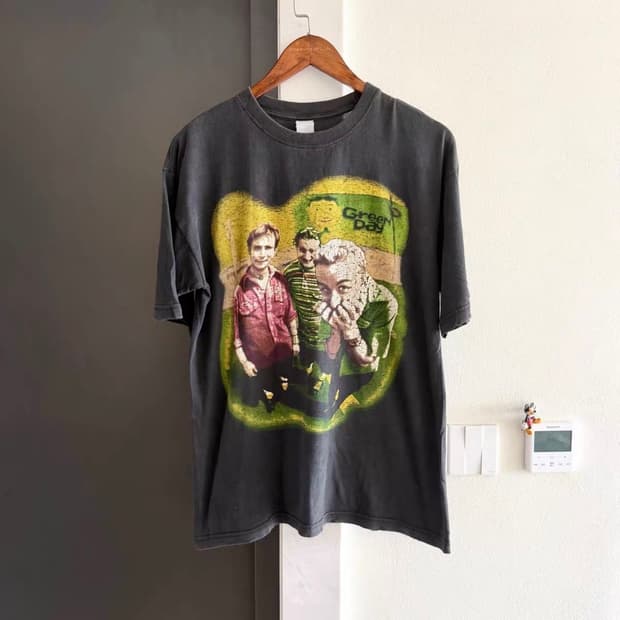 빈티지 90s Green Day 티셔츠