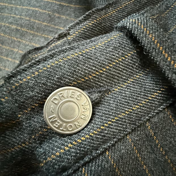 Dries Van Noten 스트라이프 울팬츠