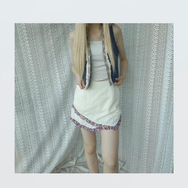 Embroidered Boho Vest 보헤미안 큐빅 베스트