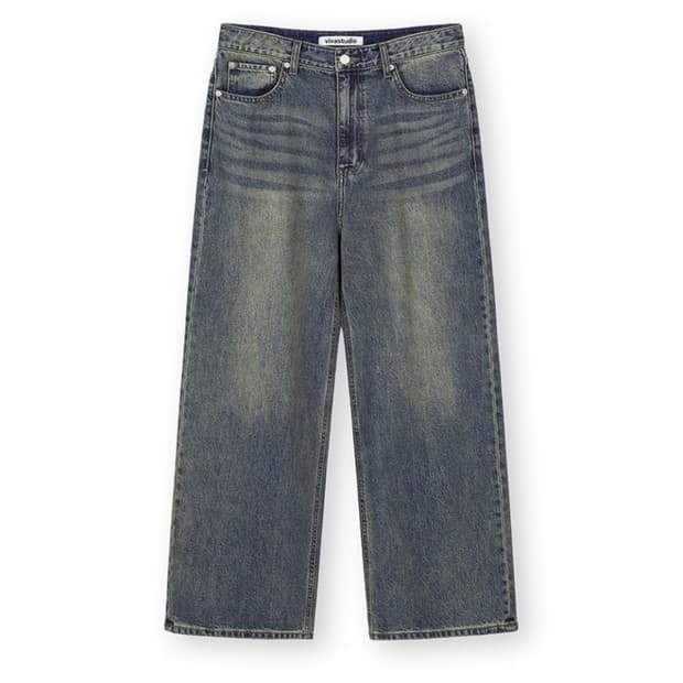 비바스튜디오 와이드데님팬츠 M WIDE DENIM PANTS [BLUE]