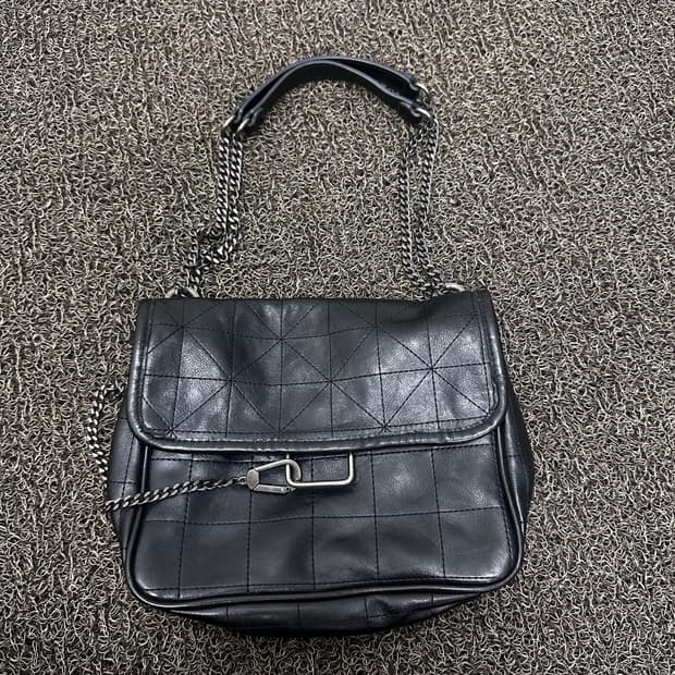ZARA 자라 룩 소프트 여성 숄더백 가죽가방 블랙