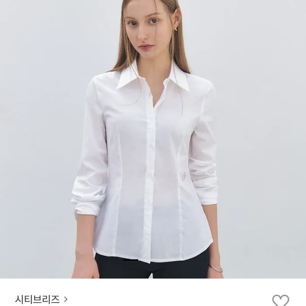 시티브리즈 링클 프리 슬림핏 셔츠 white S