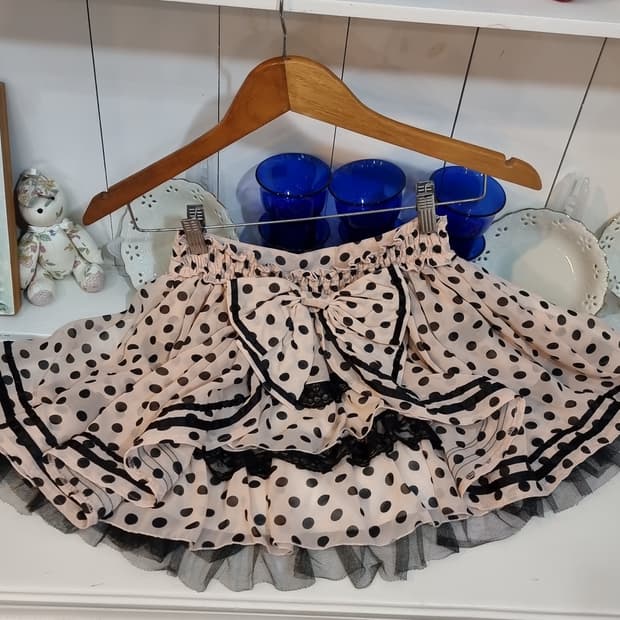 Tralala트랄라라치마 도트 캉캉 튤 미니 스커트