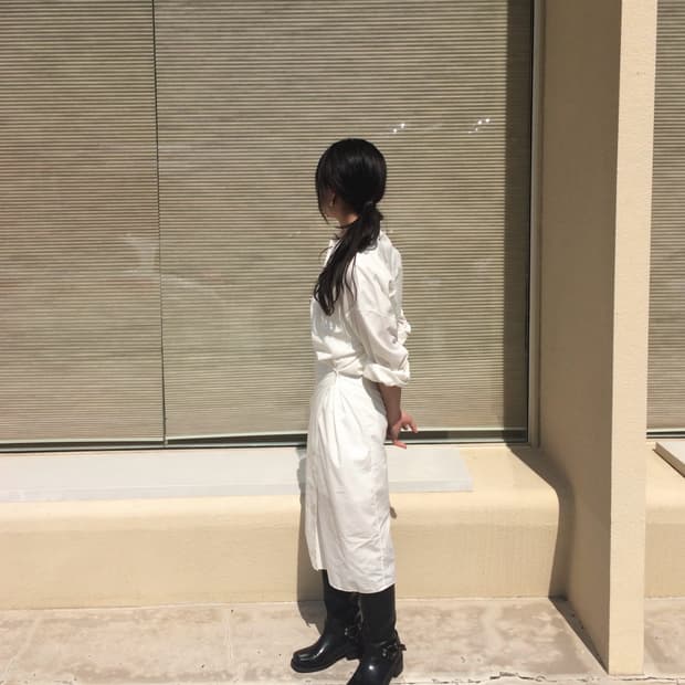르메르 트위스트 랩 셔츠 원피스