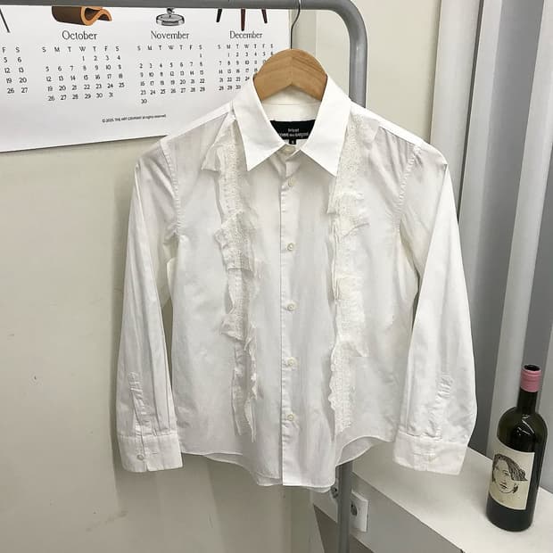 꼼데가르송 트리콧 러플 셔츠