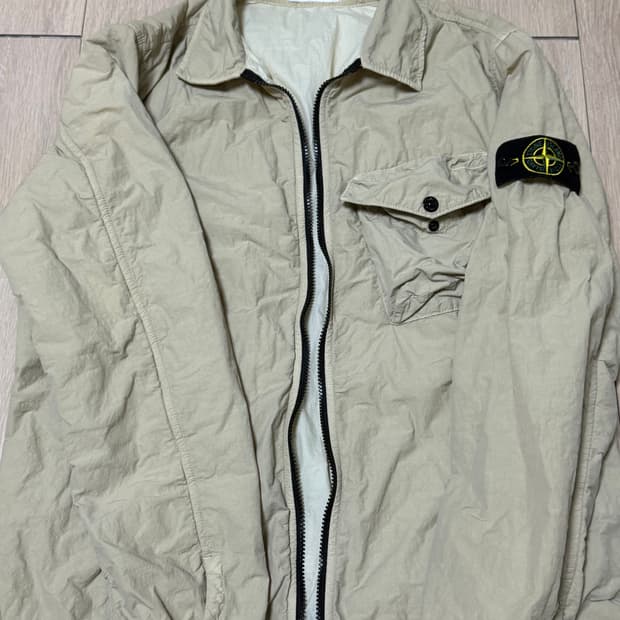 스톤아일랜드 나슬란 오버셔츠 에크루 L사이즈