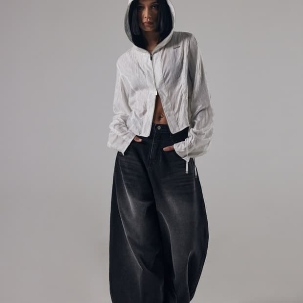 트리밍버드 프론트 요크 데님팬츠 블랙 1사이즈