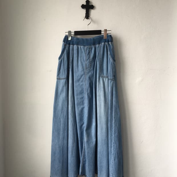 Washing cotton long skirt