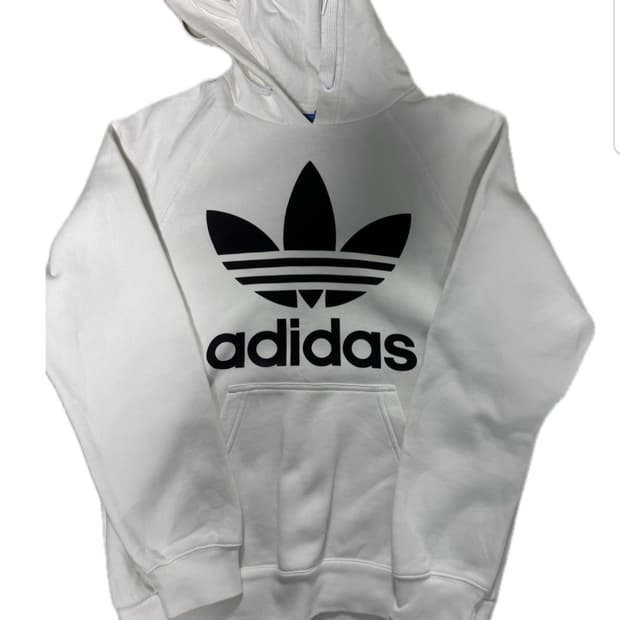 아디다스 화이트 후드티