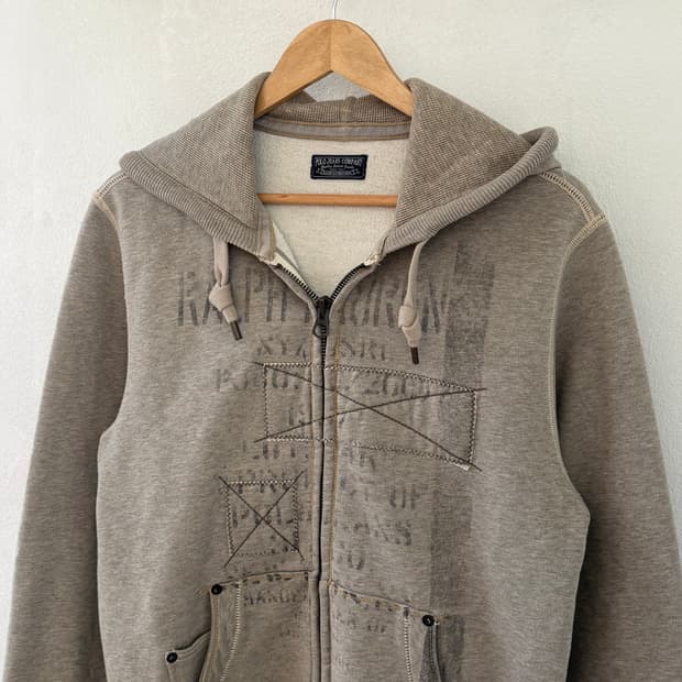 폴로 그레이 후드집업