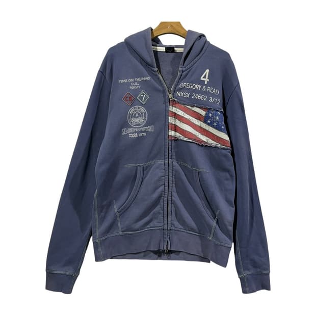 [AVIREX] 아비렉스 성조기 US 후드집업