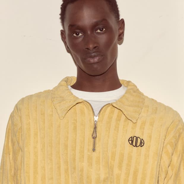 [S,M,L,XL]보디 BODE Croquet 스트라이프 하프 집업 니트