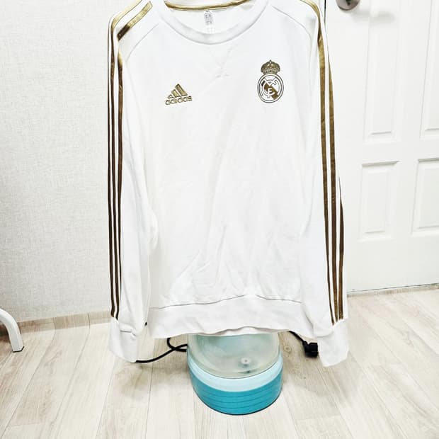 (95~100)M☆초대장급☆ 아디다스 레알마드리드 [화이트골드]트레이닝탑