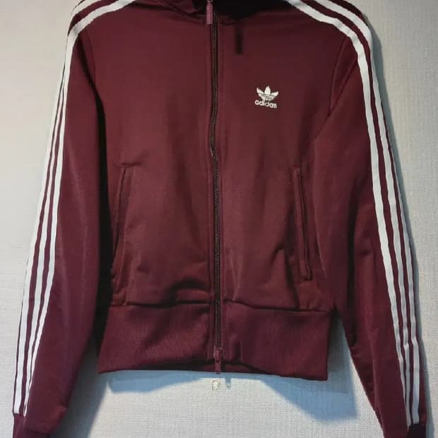 아디다스 대장급 버건디 여자 트랙탑 저지 져지집업 85~90