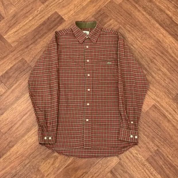 95 라코스테 체크 셔츠 남방